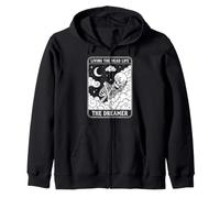 Living The Dead Life Skeleton Dreamer Tarot Occult Sudadera con Capucha