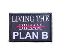 Living The Dream Funny Patch Military Patch - Parche táctico para sombreros, mochilas, vaqueros, chaquetas