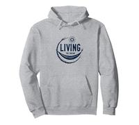 Living The Dream Hammock Relajación Solar Sudadera con Capucha, Unisex para Adultos, Gris Jaspeado, XXL