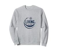 Living The Dream Hammock Relajación Solar Sudadera, Unisex para Adultos, Gris Jaspeado, XL