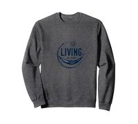 Living The Dream Hammock Relajación Solar Sudadera, Unisex para Adultos, Jaspeado Oscuro, L