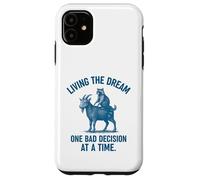 Living the Dream One Bad Decision at a Time Raccoon & Goat Carcasa para iPhone 11