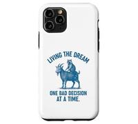 Living the Dream One Bad Decision at a Time Raccoon & Goat Carcasa para iPhone 11 Pro