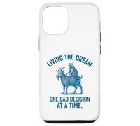 Living the Dream One Bad Decision at a Time Raccoon & Goat Carcasa para iPhone 12/12 Pro