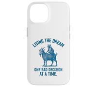 Living the Dream One Bad Decision at a Time Raccoon & Goat Carcasa para iPhone 14