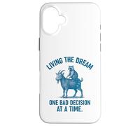 Living the Dream One Bad Decision at a Time Raccoon & Goat Carcasa para iPhone 16 Plus