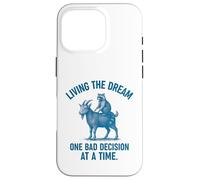 Living the Dream One Bad Decision at a Time Raccoon & Goat Carcasa para iPhone 16 Pro