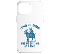 Living the Dream One Bad Decision at a Time Raccoon & Goat Carcasa para iPhone 16 Pro Max