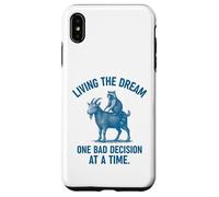 Living the Dream One Bad Decision at a Time Raccoon & Goat Carcasa para iPhone XS Max