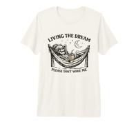 Living The Dream: Skeleton Coffee, Divertido Humor gótico, Luna Camiseta Premium