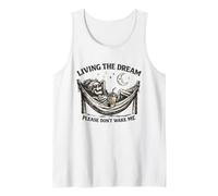 Living The Dream: Skeleton Coffee, Divertido Humor gótico, Luna Camiseta sin Mangas