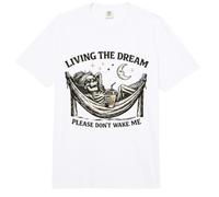 Living The Dream: Skeleton Coffee, Divertido Humor gótico, Luna Comfort Colors Adult Heavyweight T-Shirt