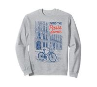 Living The Paris Dream Bicycle Street Art Sudadera