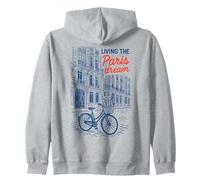 Living The Paris Dream Bicycle Street Art Sudadera con Capucha