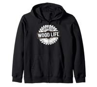 Living The Wood Life Carpintería Tallado en madera Carpintería Sudadera con Capucha
