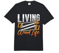 Living The Wood Life Fabricación de Muebles Carpintería Torneado de Madera Comfort Colors Adult Heavyweight T-Shirt