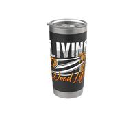 Living The Wood Life Fabricación de muebles Carpintería Torneado de madera Vaso térmico de acero inoxidable de doble pared