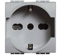 LIVINGLILIGHT TECH PRESA UNEL 2 POLI + TERRA 16A BIPASSO NT4140/16