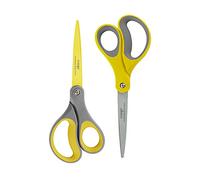 LIVINGO Paquete de 2 tijeras antiadherentes de titanio de 8 pulgadas, agarre cómodo profesional, multiusos, tijeras rectas para manualidades, cinta, papel, cartón