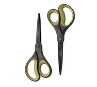 LIVINGO Paquete de 2 tijeras antiadherentes de titanio de 8 pulgadas, agarre cómodo profesional, multiusos, tijeras rectas para manualidades, cinta, papel, cartón