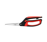 LIVINGO Spring Action - Tijeras de costura profesionales para cortadores de papel, tijeras resistentes con resorte para manualidades con mango cómodo, uso universal (rojo/negro)