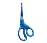 LIVINGO Tijeras para manualidades: de 8 pulgadas cuchillas de acero inoxidable ultraafiladas ideales para confección, manualidades, oficina, escuela, uso doméstico, elegante mango degradado azul