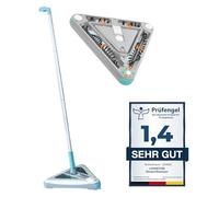 Livington Deeper Sweeper - Limpiador de Suelo inalámbrico con 4 cepillos giratorios - Diseño triángulo - Escoba eléctrica con luz LED - Escoba inalámbrica sin Bolsa - Cabezal Giratorio Flexible -