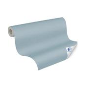 Livingwall Papel pintado DESIGNDROP - papel pintado no tejido recubierto de azul - 10,05m x 0,53m - liso para varias habitaciones - 785753