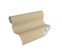 Papeles pintados Livingwall DESIGNDROP - Papel pintado no tejido recubierto de color sólido en marrón, crema - 10,05m x 0,53m - papel pintado liso para varias habitaciones - 785754