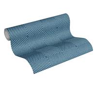 Livingwalls 369265 - Papel pintado no tejido, Blau Metallic, 10,05 m x 0,53 m