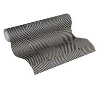 Livingwalls 369265 - Papel pintado no tejido, Grau Metallic, 10,05 m x 0,53 m