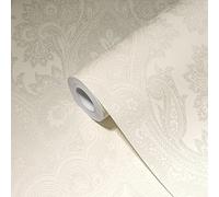 Livingwalls 387082 My Spa - Papel pintado (fieltro, 10,05 x 0,53 m), diseño barroco, color blanco