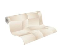 Livingwalls A.S. Création Vibes & Styles Damian Refined Dimensions 791974 - Papel pintado geométrico en 3D (vinilo, 10,05 x 0,53 m), color beige y crema