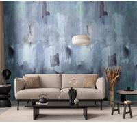 Livingwalls Anna D'Andrea Fotomural abstracto 1,59 m x 2,80 m - azul, gris, verde - papel pintado acuarela - 782072