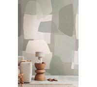 Livingwalls Anna D'Andrea Papel pintado fotográfico gráfico 1,59 m x 2,80 m - marrón, gris, beige - papel pintado liso - 782062