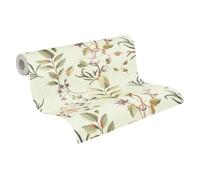 livingwalls Anna D'Andrea Papel pintado no tejido Floral 10,05 m x 0,53 m - Marrón, verde, morado - Papel pintado liso - 782121