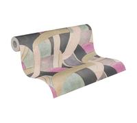 Livingwalls Anna D'Andrea Papel pintado no tejido Gráfico 10,05 m x 0,53 m - Beige, azul, negro, rosa - Papel pintado liso - 782142