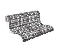 Livingwalls Anna D'Andrea Papel pintado no tejido Gráfico 10,05 m x 0,53 m - Gris, negro, blanco - Papel pintado con diseño de cuadros - 782244