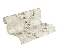 Papel Pintado Bosque New Walls Cosy & Relax A.S. Création Papel pintado tejido no tejido 10.05 m x 0.53 m Crema Gris Blanco Fabricado en Alemania 374202 37420-2