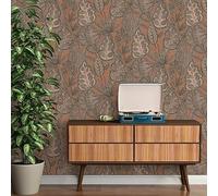 Livingwalls Famous Garden 393462 - Papel pintado no tejido (10,05 m x 0,53 m), color rosa y gris