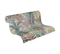 Livingwalls Famous Garden 393471 - Papel pintado no tejido (10,05 m x 0,53 m), diseño de hojas multicolor