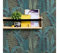 Livingwalls Famous Garden 393473 - Papel pintado no tejido (10,05 m x 0,53 m), color negro y verde