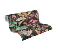 Livingwalls Famous Garden 393481 - Papel pintado no tejido, 10,05 m x 0,53 m, diseño floral, color negro, multicolor