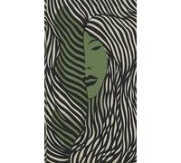 livingwalls Hot Spots Papel pintado fotográfico Olas 1,59 m x 2,80 m - Crema, verde - Papel pintado Mujer abstracta - 790164