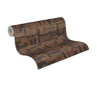 livingwalls Hot Spots papel pintado no tejido con efecto madera en marrón, negro - papel pintado decorativo 10,05 x 0,53 m - 782046
