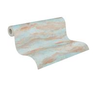 Livingwalls Papel pintado no tejido Hot Spots Abstracto 10,05 m x 0,53 m - Azul claro, marrón, metálico - Papel pintado paisaje - 786565