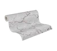 Livingwalls Hot Spots Papel pintado no tejido Floral 10,05 m x 0,53 m - Gris, Rosa, Negro, Metálico - Papel pintado texturizado - 781993