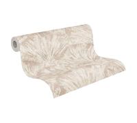 livingwalls Hot Spots papel pintado no tejido con motivo de hojas en crema, beige, marrón, metálico - papel pintado decorativo 10,05 x 0,53 m - 781982