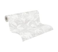 Papel Tapiz Natural Con Patrón Floral De Hojas Y Estructura De Superficie Ligera