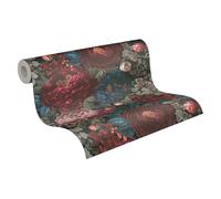 livingwalls Michalsky 399791 - Papel pintado no tejido con diseño floral de en rojo, azul, negro y verde